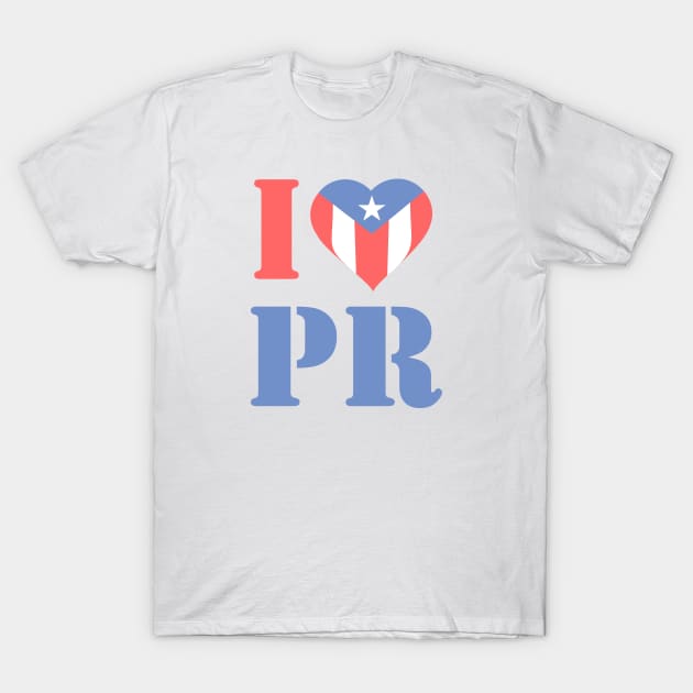 Puerto Rico Love Boricua Flag Heart T-Shirt by bydarling